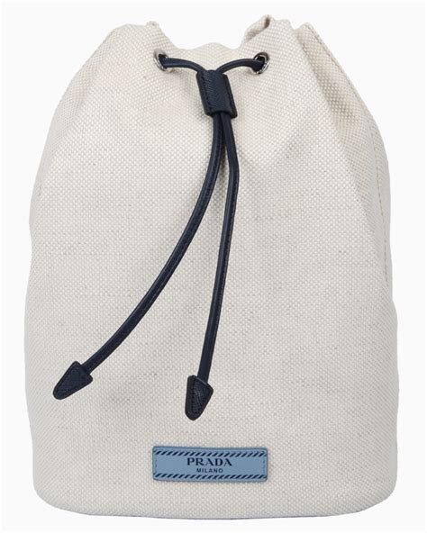 prada mistolino drawstring canvas pouch